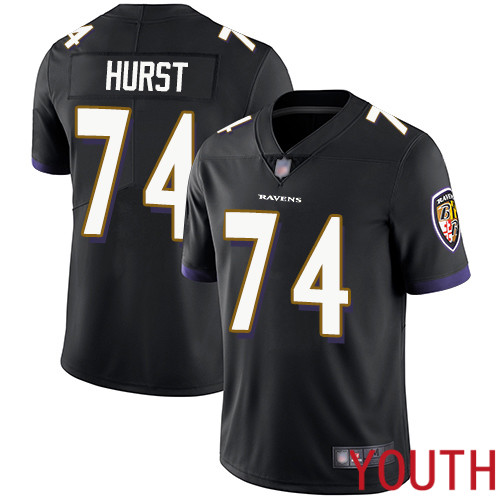Baltimore Ravens Limited Black Youth James Hurst Alternate Jersey NFL Football #74 Vapor Untouchable->youth nfl jersey->Youth Jersey